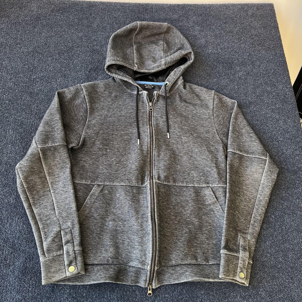 Jordan Nike Jumpman Hoodie Mens Medium Gray Full Zip Lined Pockets 632072-032